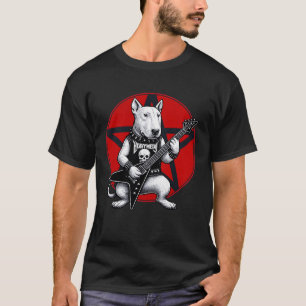 T-shirt Terrier bouledogue anglais heavy metal guitare roc