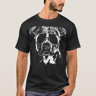 T-shirt Terrier de Staffordshire américain Lunettes de sol
