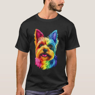 T-shirt Terrier du Yorkshire Pop Art