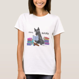 T-shirt Térrier Écossais Aime les Livres