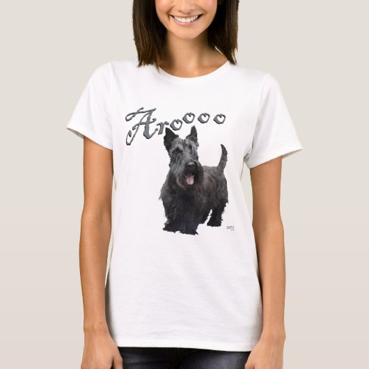 T-shirt Terrier Écossais Aroooo! (Devant)