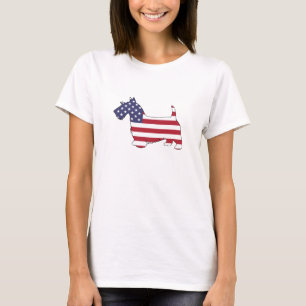 T-shirt Terrier écossais - "drapeau américain "