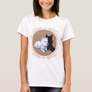 T-shirt Térrier écossais et conception Westie