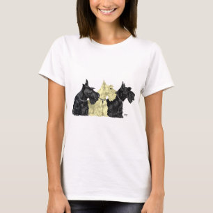 T-shirt Térriers écossais noirs et froment
