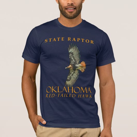 T-shirt Territoire de l'Oklahoma Raptor Le Buse à queue ro (Devant)