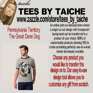 T-shirt Territoire de Pennsylvanie Le Grand Danois Chien
