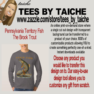 T-shirt Territoire de Pennsylvanie Poissons L'omble de fon