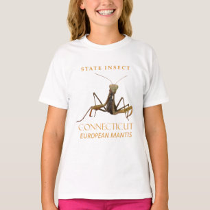 T-shirt Territoire du Connecticut Insecte La mante europée