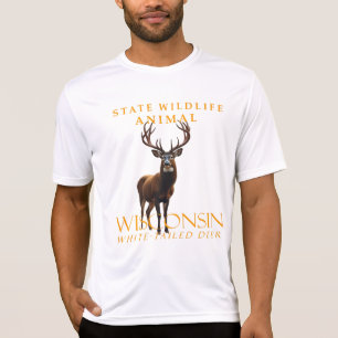 T-shirt Territoire du Wisconsin Animaux sauvages La queue 