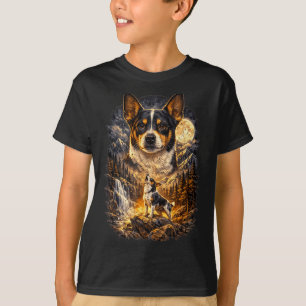 T-shirt Tervueren de Rat Chien Nature Hurlement à la Lune