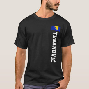 T-shirt Tesanovic Bosnie Drapeau Nom Manteau Arme Emblème