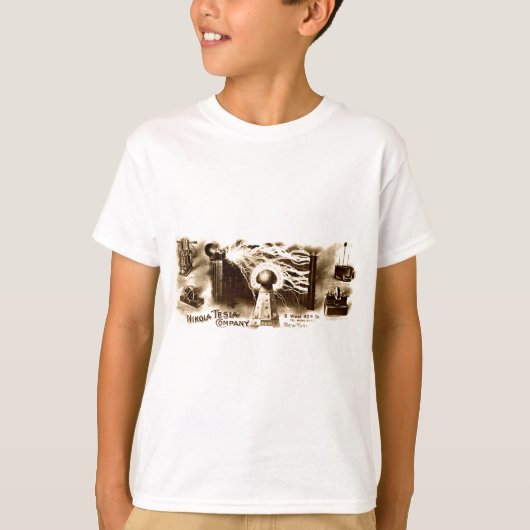 T-shirt Tesla en-tête vintage (Devant)