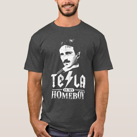T-shirt Tesla est mon Homeboy (Devant)