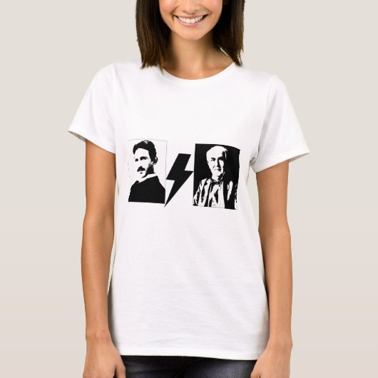 T-shirt Tesla et Edison - l'AC/DC. original (Devant)