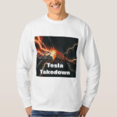 T-shirt Tesla Takedown elon musson mens (Devant)