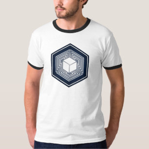 T-shirt Tesseract, hypercube 4D, hypercube, Crop Circle
