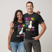 T-shirt Test 1 2 3 Aucun problème Examen scolaire Llama (Unisexe)