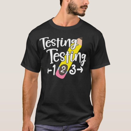 T-shirt Test Day Funny Professeur d'école Professeur J (Devant)