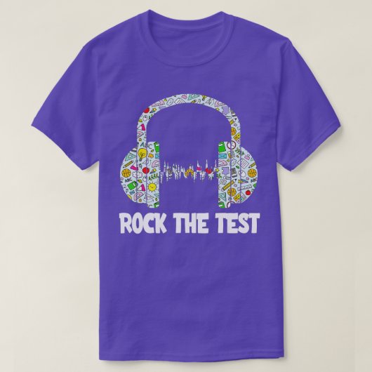 T-shirt Test Day Rock The Test Teacher Test Day Funny T (Design devant)