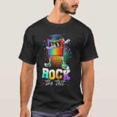 T-shirt Test Day Rock The Test Teacher Test Day Pop It (Devant)