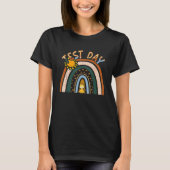 T-shirt Test Day Rock The Test Teacher Test Day Rainbow (Devant)