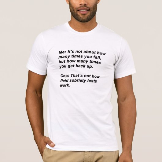 T-shirt Test de la sobriété (Devant)