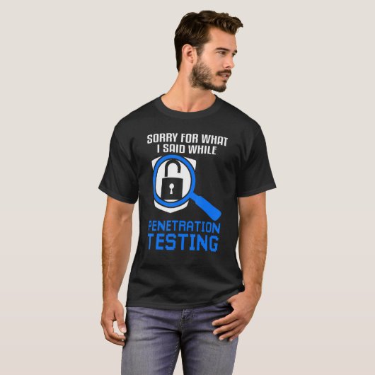 T-shirt Test de pénétration Hacking éthique et Cyber Secur (Devant entier)