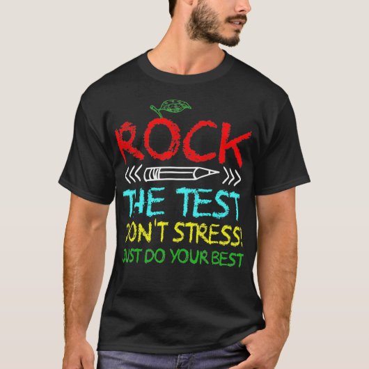 T-shirt Test Enseignant Rocher Le Test Enseignant Étudiant (Devant)