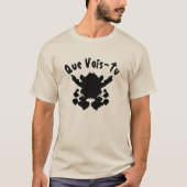 T-shirt test inkblot avec texte Que Vois-Tu (Devant)