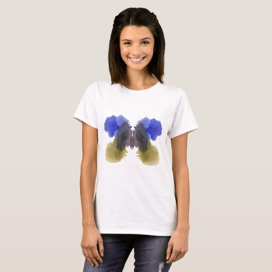 T-shirt Test Inkblot Rorschach. Ne me traite pas de fou (Devant entier)