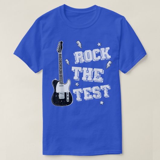 T-shirt Test Jour Enseignant Rocher le Test Guitare Test (Design devant)