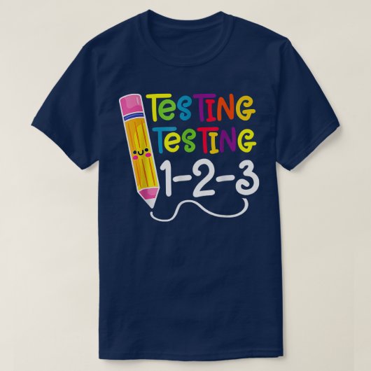 T-shirt Test Test Test Test 123 Drôle Test Jour Enseignant (Design devant)
