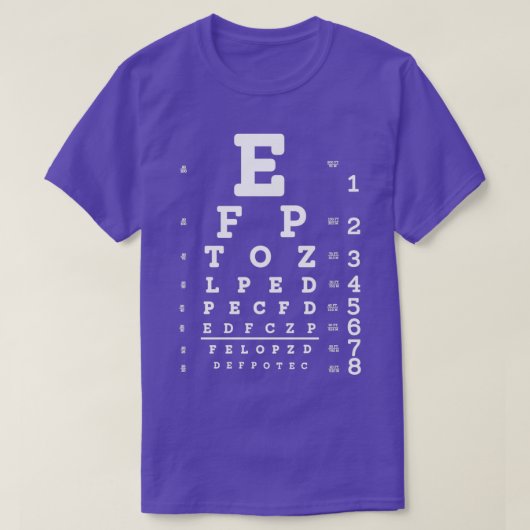 T-shirt Teste optique optique optique optique du diagramme (Design devant)