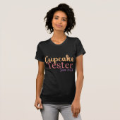 T-shirt Tester Cupcake de texte doux mignon depuis 20XX (Devant entier)