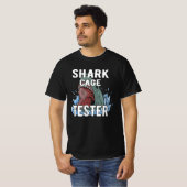 T-shirt Tester de cage de requin - Funny Ocean Adventure H (Devant entier)