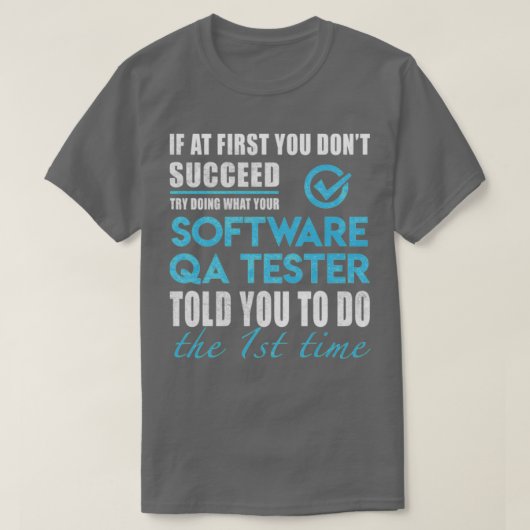 T-shirt testeur de qa logiciel (Design devant)