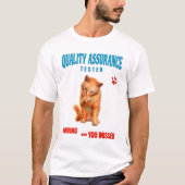T-shirt Testeur QA Humour de chat (Devant)