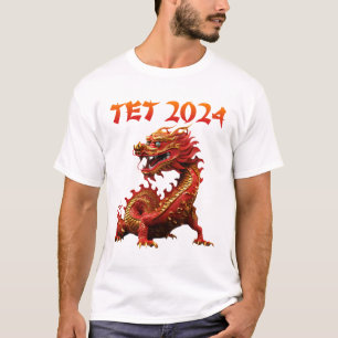 T-shirt Tet 2024 Année du Nouvel An dragon vietnamien