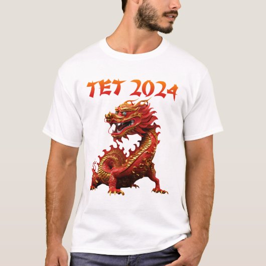 T-shirt Tet 2024 Année du Nouvel An dragon vietnamien (Devant)