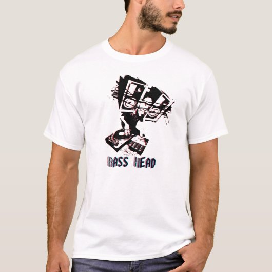 T-shirt tête 3D basse avec le texte (Devant)