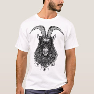 T-shirt Tête à cornes de moutons noirs de chèvre