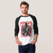 T-shirt Tête à raglan PSYOPS - rouge (Devant entier)