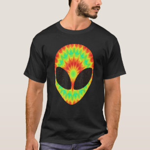 T-shirt Tête Alien Colorful Tie Dye Rave Croire Ufo
