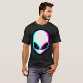 T-shirt Tête Alien Glitch (Devant entier)
