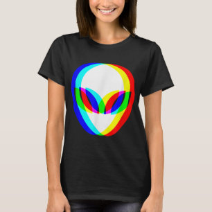 T-shirt Tête Alien Trippy Vaporwave Techno Rave EDM Music