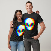 T-shirt Tête Alien Trippy Vaporwave Techno Rave EDM Music (Unisexe)