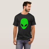 T-shirt Tête Alien verte (Devant entier)