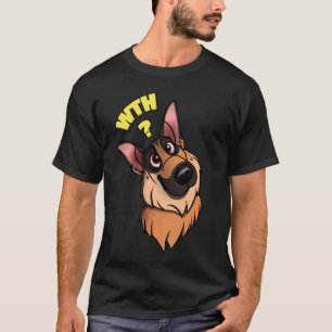T-shirt Tête berger allemande Tilting Quoi dans le chahut