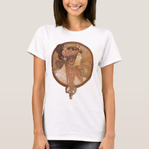 T-shirt Tête bizantine d'Alphonse Mucha, la brune