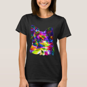 T-shirt Tête colorée Chihuahua Sur Pop Art Géométrique